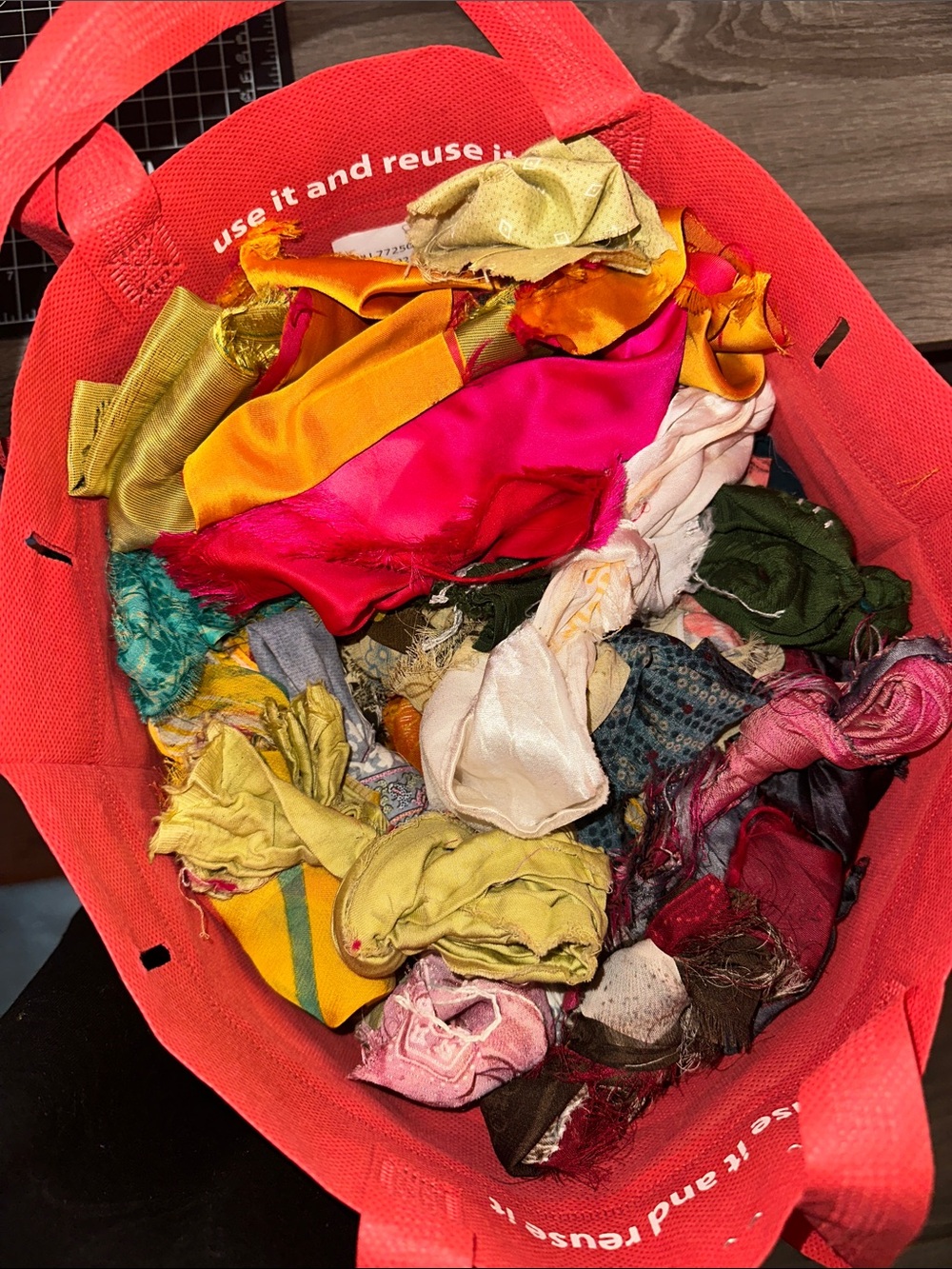 Bag of Colorful Fabric pieces